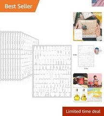 Extensive 1550-Piece Vinyl Letter Sticker Set – Perfect for Personalization