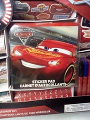Disney Pixar cars 1000 piece sticker set Danawars