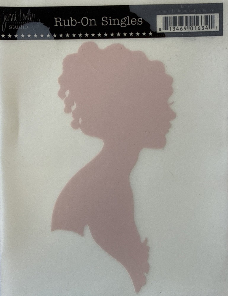 PINK WOMEN SILHOUETTE Rub-On Transfers(4.5”x 5”)Jenni Bowlin •Lady•Card Making•