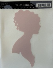 PINK WOMEN SILHOUETTE Rub-On Transfers(4.5”x 5”)Jenni Bowlin •Lady•Card Making•