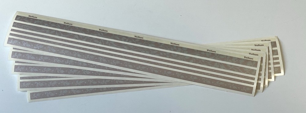 5 Mrs Grossmans Vellum Vines Silver Rose Border Stickers Glimmer Fancy Stylish