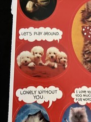 Vintage 80’s Mark 1 Cute ANIMALS Large Stickers Sheet