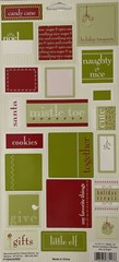 JOLLY & BRIGHT WORD Card Stock Sticker(45pc)Heidi Grace•Christmas •Mistletoe•Joy