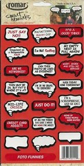 2 PK SMART REMARKS PHOTO CAPTIONS STICKERS BY ROMAR – FOTO FUNNIES – 42 STICKERS