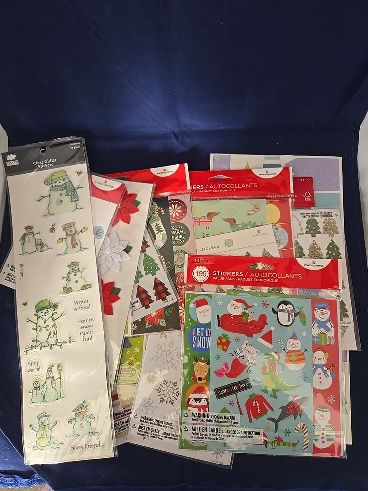 Christmas Scrapbooking Stickers & Gift Tags Lot Of 16