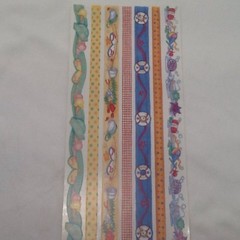 Summer Beach 12″ Borders Premium SCRAPBOOK Stickers by Tie Me To The Moon