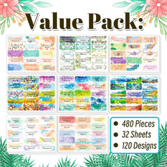 480 PCS Bible Verse Stickers, Scripture Stickers | Inspirational Christian Decal
