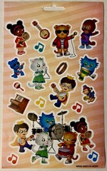 DANIEL TIGER’S NEIGHBORHOOD MUSIC STICKER SHEET W/18