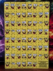 Vintage 2001 AGC SpongeBob SquarePants Facial Expressions Sticker Sheet
