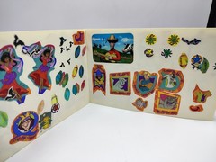 1989 SandyLion My Sticker Album Floral Heart Filled W Stickers Mrs Grossmans Vtg