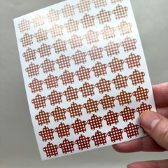 Heart Star Dot Stickers Brown Gingham 6 Sheet Bullet Journal Planner Scrapbook