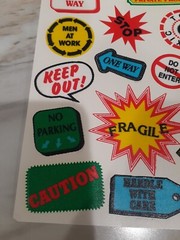 PAPER MAGIC Re-Stix STICKERS 1 SHEET Vintage unused signs symbols