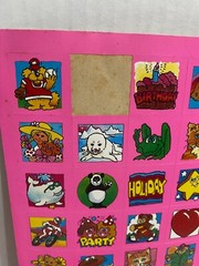 Vintage 1983 Institutional Financing Services Stickers Sheet Flourescent Pink
