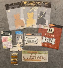 Dog / Pet Themed Stickers Accents & Appliques Scrapbook Craft Lot of 77