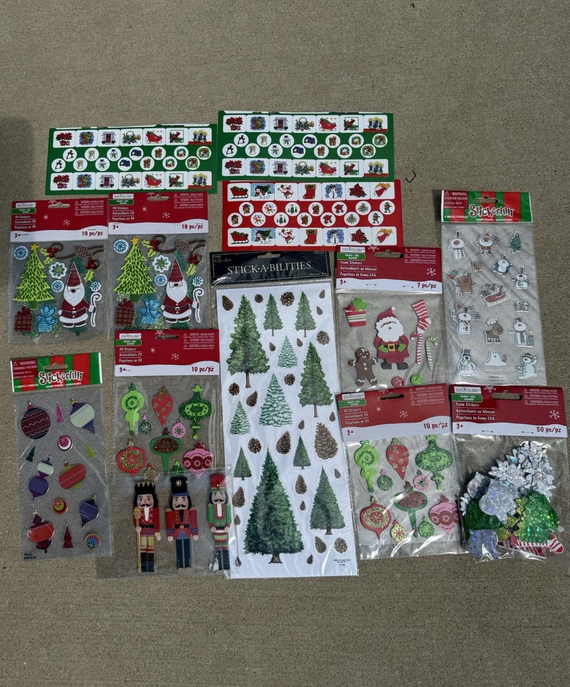 Creatology Christmas Holiday 3D Foam Stickers Multicolor Lot