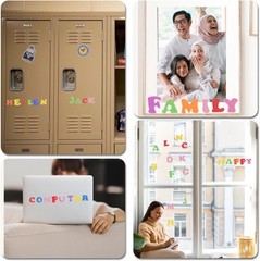 260Pcs Letter Stickers for Crafts – 10 Colors Self-Adhesive A-Z Multicolor