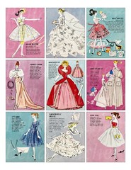 Vintage Retro 1950’s Pastel Barbie Fashion Crafting STICKERS – Just Cut & Use!