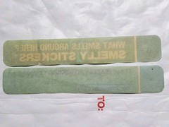 2 Lot Super Rare Vintage Original 1982 Gordy What Smells Around Here? Stickers