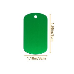 Aluminum Blank Tags Stamping Blanks 25 Pack (Green) Green
