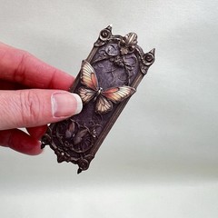 Gothic Butterfly Spider Embossed Cardstock Tag Stickers Junk Journaling Collage