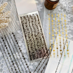 Chain Shape Border Stickers for Scrapbooks, 30 Sheets PET Material with Decorati