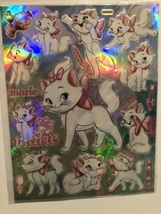 Disney Marie Cat Large Holographic Sticker Sheet Scrapbook Diary Kids Vintage