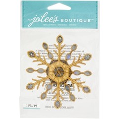 Craft Stickers Jolee’s Laser Cut Wood Glitter Snow Flake Snowflake