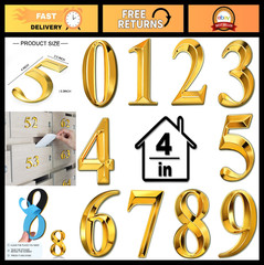 10 Pcs 3D Self-Adhesive House Numbers 0-9 for Door, Mailbox, Apartment Signs – G