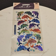 Sticko Fantastic Fish Prismatic Scrapbooking Stickers 44 pc EK Success