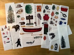 Creative Memories Wilderness Camping Scrapbook Lot Jolee’s Stickers Die Cuts