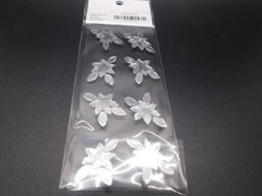 Christmas paper crafts Poinsettia Gemstones stickers 8pc