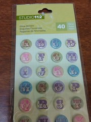 Studio 112 Alphabet Pillow Stickers Scrapbooking Card Making NIP