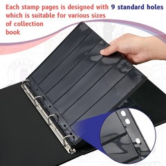 Gersoniel 30 Pieces stamp collecting 8.58 x 11.02 inches, black, transparent