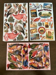 Vintage Gifted Line Stickers Lot of 3-Tropical Vacation
