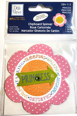 Deja Views Princess Chipboard Spinner Glitter Accents Ephemera Scrapbooking
