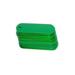 Aluminum Blank Tags Stamping Blanks 25 Pack (Green) Green