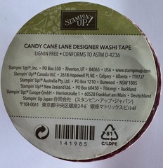 Stampin’ Up! – «CANDY CANE LANE» Rub-Ons/Baker’s Twine/Washi Tape **NEW**