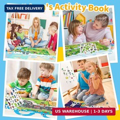 6 Sets Reusable Sticker Book for Toddlers 3-6, Jelly Sticker Books for Toddler,