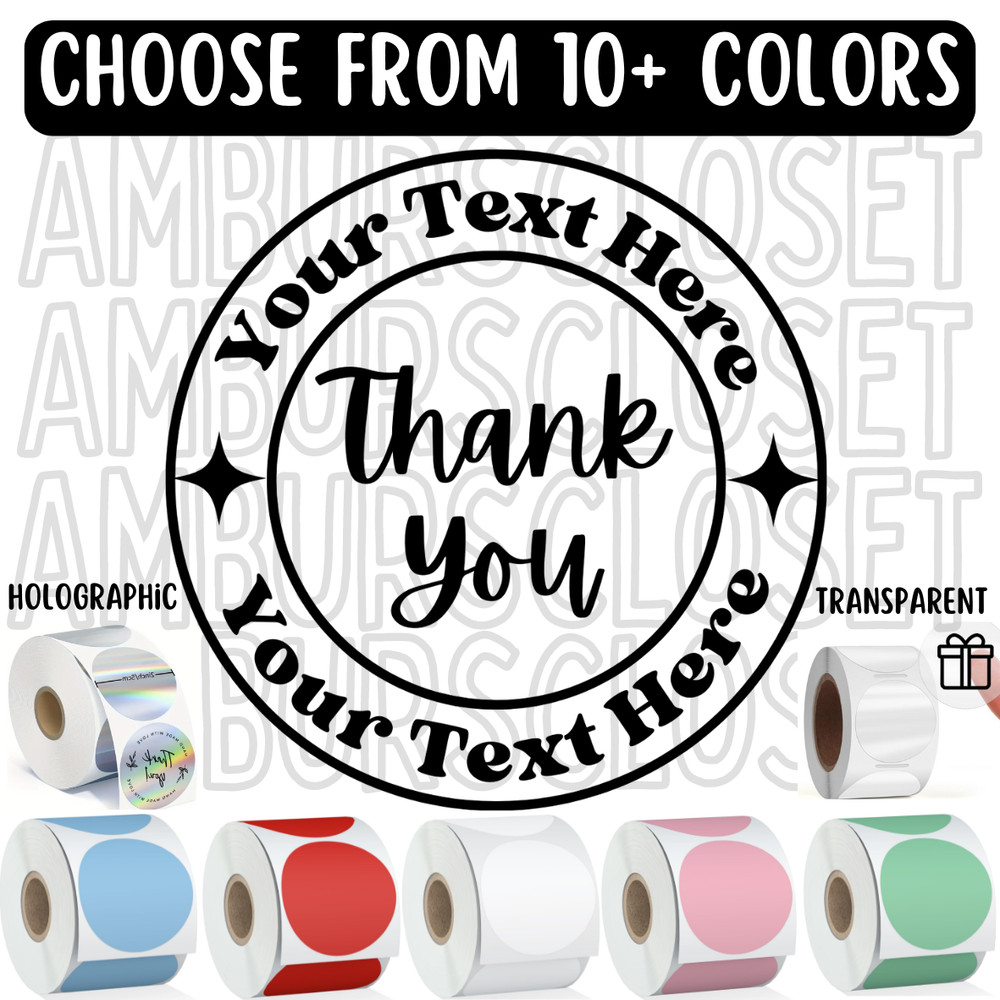 40 THANK YOU CUSTOM STICKERS 2″ LABELS SEALS Small Business SCRATCH RESISTANT
