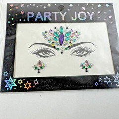 PARTY JOY 3X Self-Adhesive COSTUME Jewel Swirls for FACE/CLEAVAGE