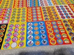 Trend Scented Scratch & Sniff Food Animal Monster Award Sticker Sheet Lot 24 Pcs