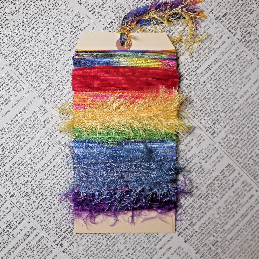 Fiber Art Yarn Journal Scrapbook Mixed Media Gift Wrap 24 Yards «Rainbow»