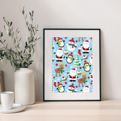 60 Sheets Christmas Pattern Papers A5 Winter Snowman Santa Snowflake Scrapbook S