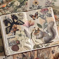 120 Sheets Vintage Botanical Scrapbook Paper Set, Journaling Scrapbooking Sup…