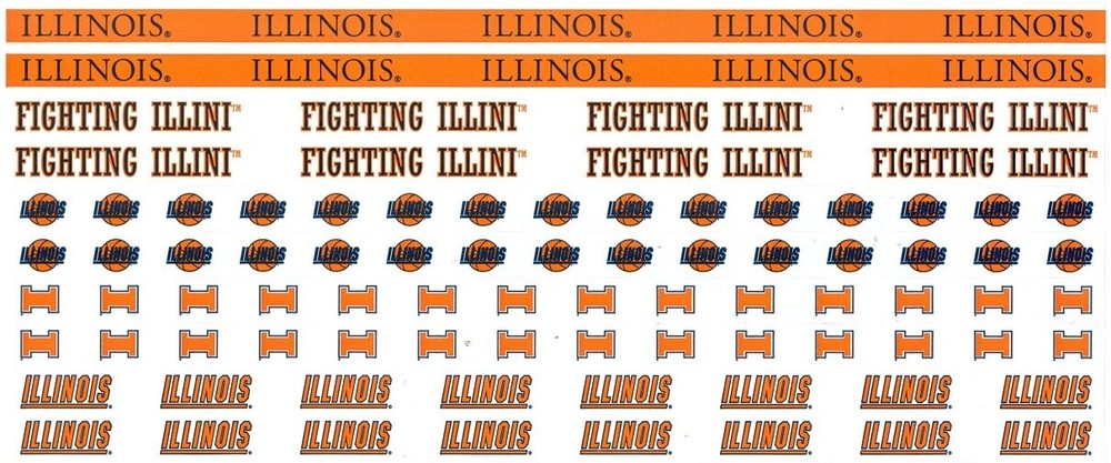 University of Illinois Fighting Illini NCAA Border Scrapbook Stickers 12″
