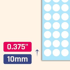 High-Quality 3000 Pack White Round Sticker Dots – 3/8 Inch Adhesive Labels
