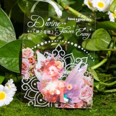 Flower Fairy Elf PET Stickers Shell Light Journals Album DIY Scrapbooking Crafts