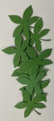 GREEN BRIGHT PALM FROND Die-cut Embellishment(10pc) Jolee’s•Flower •Garden•Stem