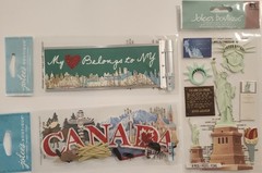 JOLEE’S BOUTIQUE Lot of 11 Dimensional Scrapbooking Stickers TRAVEL DESTINATIONS