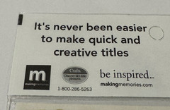 Making Memories Chunky 1 1/4″ Creative Letters Gold 23072 Alphabet Scrapbook NEW